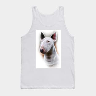 Bull Terrier White Cute Dog Digital Tank Top